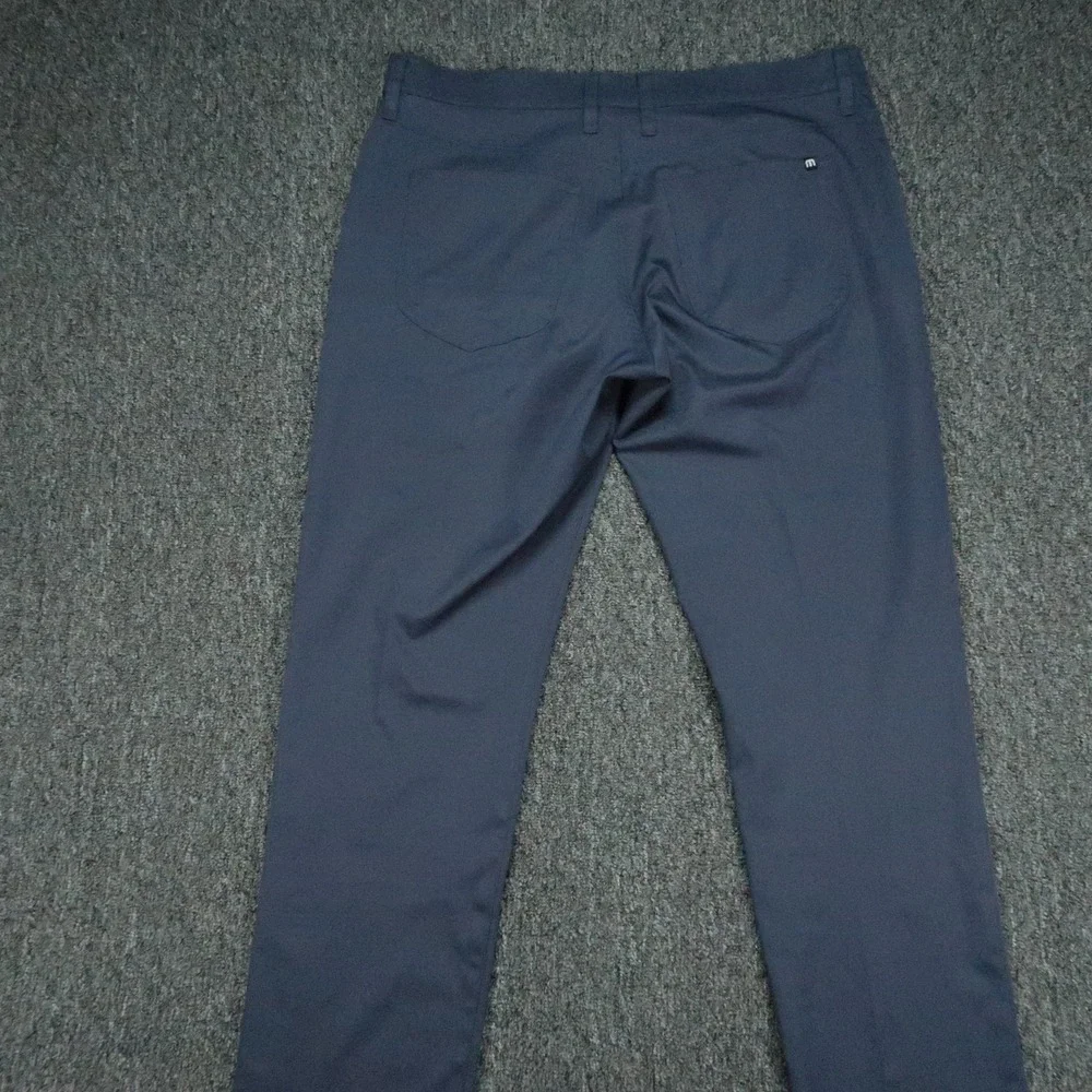 Travis Mathew Pants Mens 35x32 Blue Open To Close 2.0 5 Pocket Straight Golf